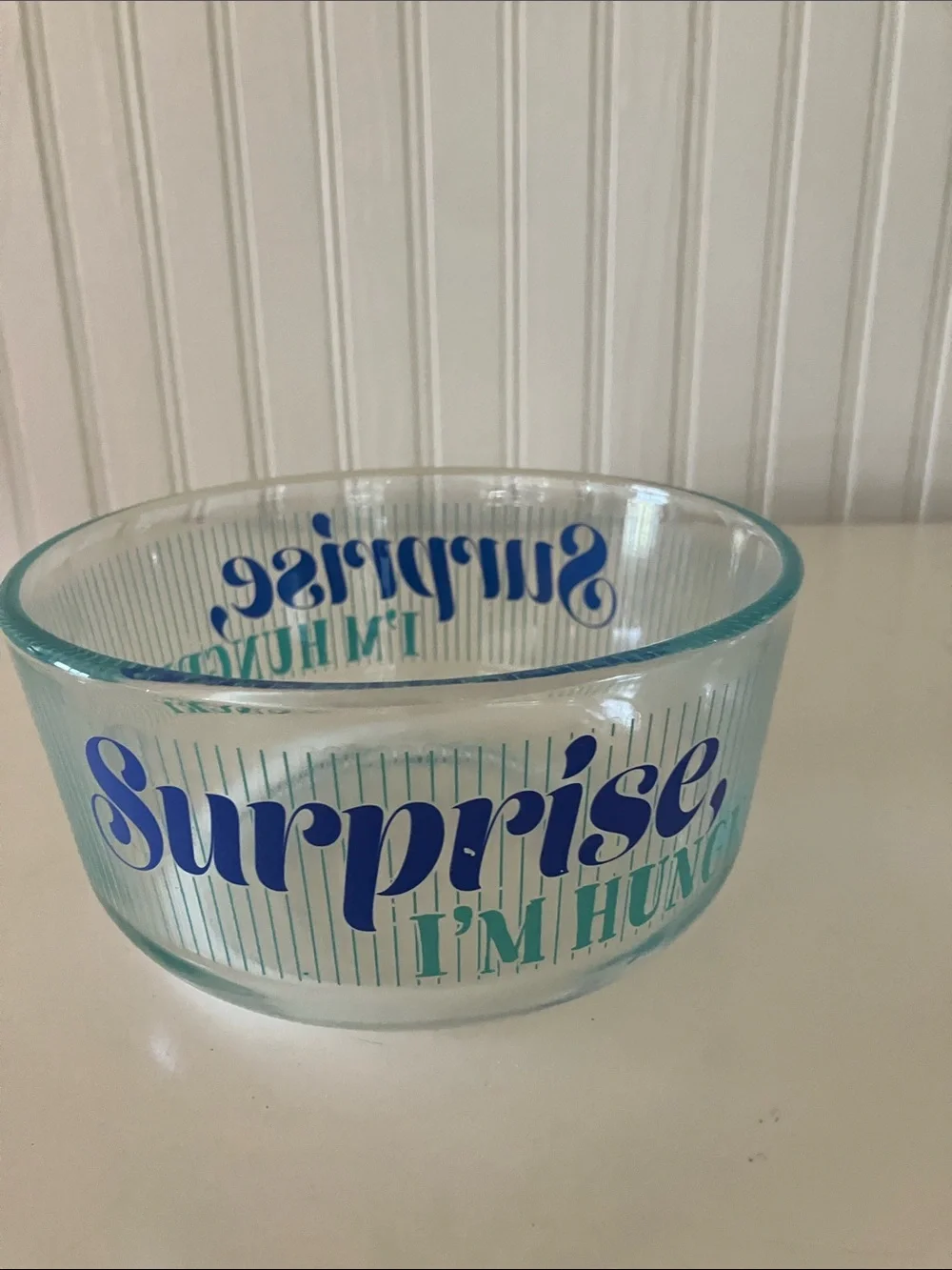 Clear Glass Pyrex Bowls from “Eat My Words” Collection